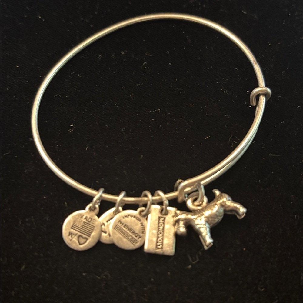 Alex Ani Monopoly Schnowzer Charm Bangle Bracelet
